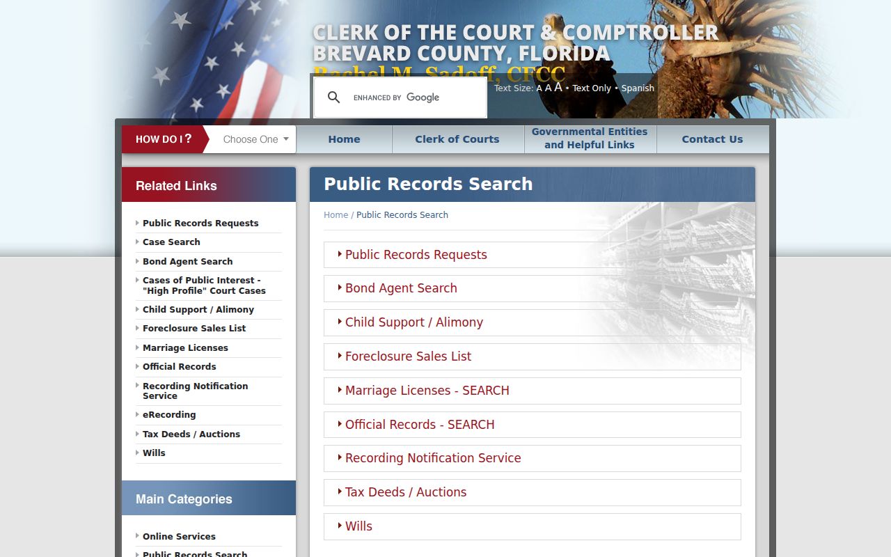 Brevard County public records search hub