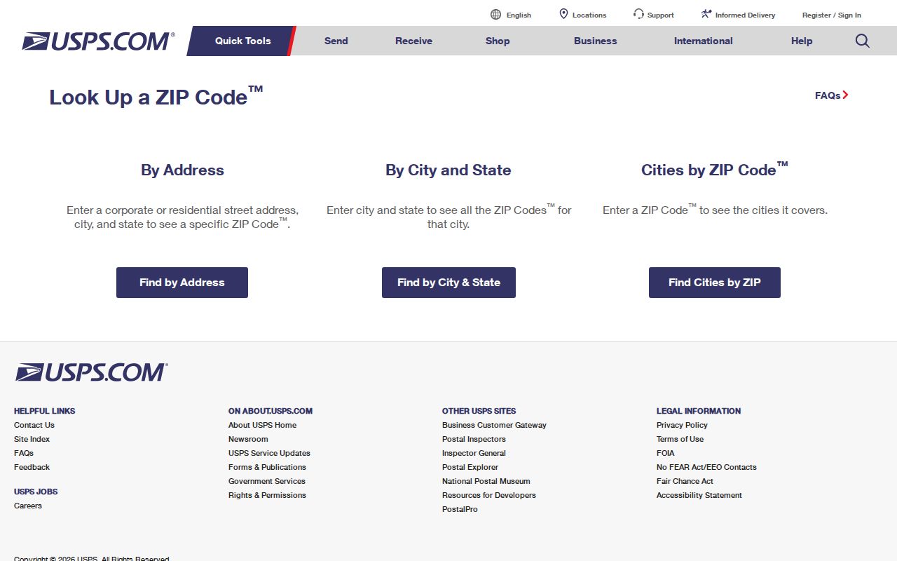 USPS ZIP Code Lookup for a Brevard County address